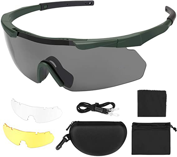 Tactical Shooting Glasses 3 Interchangeable Lenses Kit – YOZISS