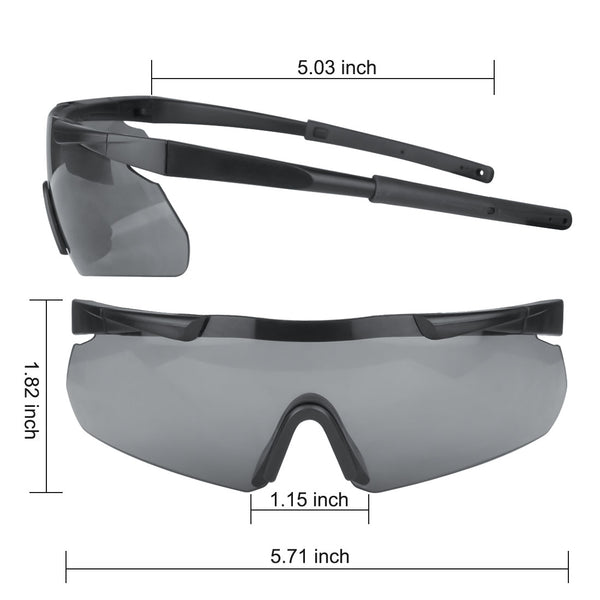 Hunting ANSI Z87.1 Tactical Military Ballistic Shooting Sunglasses 3Color  Lenses